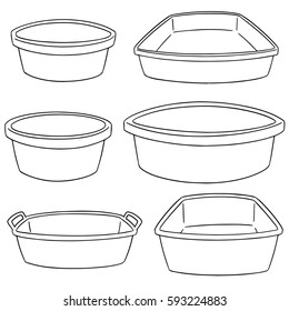 Vector Set Of Plastic Basin