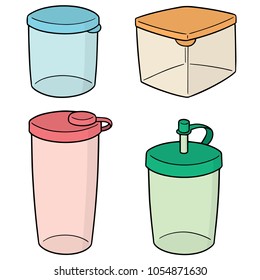 vector set of plastic container