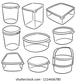 vector set of plastic container
