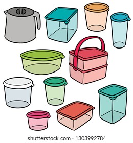 vector set of plastic container