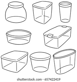 vector set of plastic container