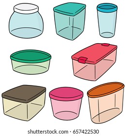 vector set of plastic container