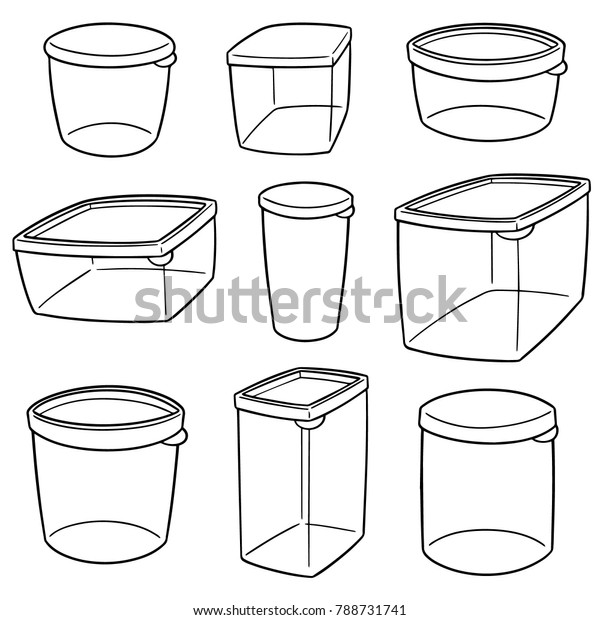 Vector Set Plastic Container Stock Vector Royalty Free 788731741 7944