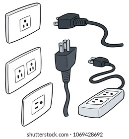 vector set of plugs