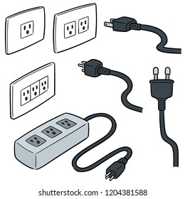 vector set of plugs