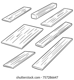 vector set of plywood