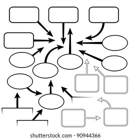 vector set pointer balloons arrows