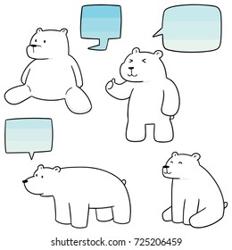 vector set of polar bear