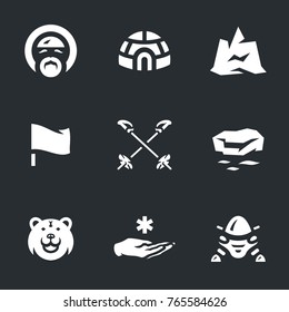 Vector Set of Polar Station Icons.