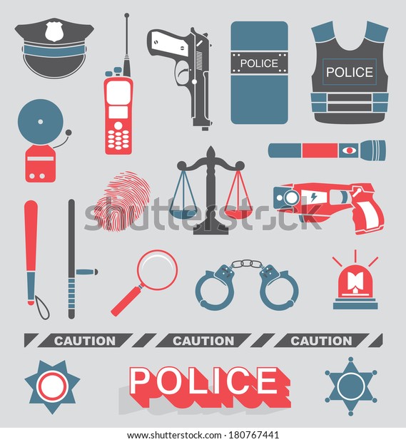 Vector Set:\
Police Officer and Detective\
Icons
