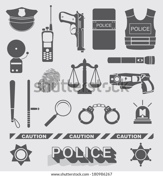 Vector Set:\
Police Officer and Detective\
Icons