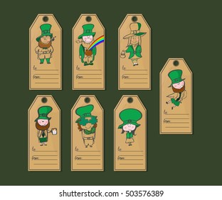 Vector set of postcards for St. Patrick's day