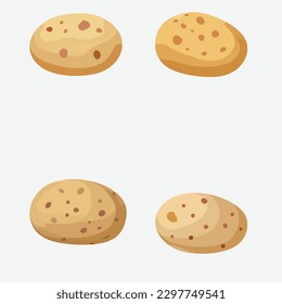 Vector Set of Potatoes Illustration on White Background - Perfect for Web, Print, and More