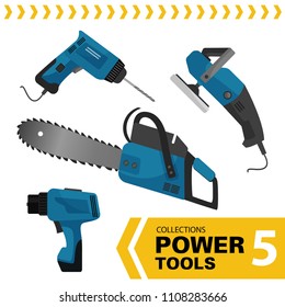 
Vector set of power tools