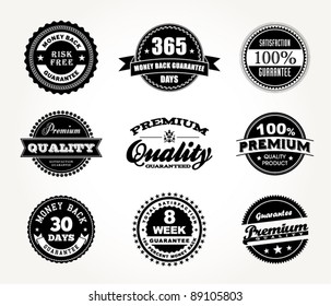 vector set of Premium Quality, Money Back & Satisfaction Guarantee