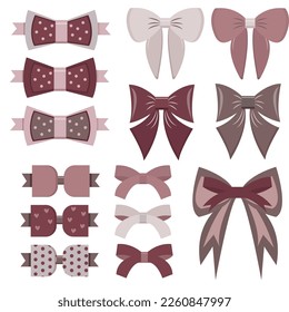 conjunto de vectores arcos rosados bonitos para niñas