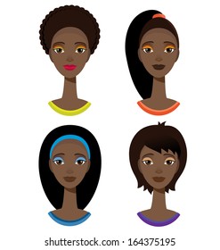 African American Female Face Stock Vectors, Images & Vector Art ...