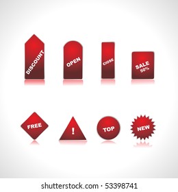 vector set of price tags