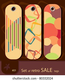 Vector set of price tags. Retro style. Set # 1.