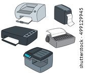 vector set of printer