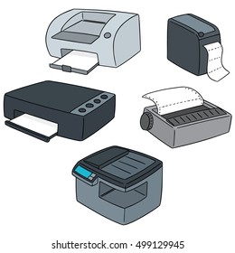 vector set of printer