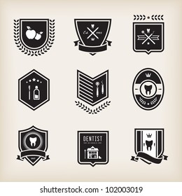 Vector set of professional dentist medical badges