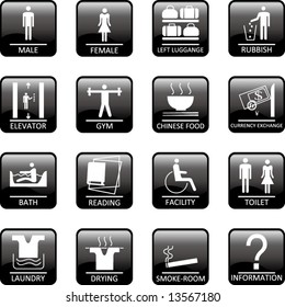 Vector set of public information signs-4