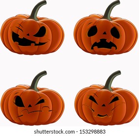 Vector set: Pumpkins for Halloween