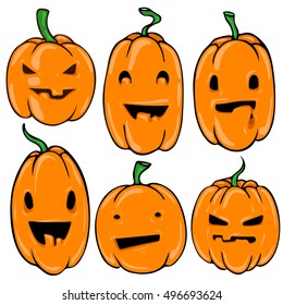 vector set of pumpkins for Halloween