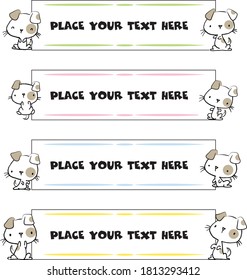 vector set: puppy calligraphic design elements and page decoration 