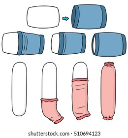 vector set of put on pillowcase