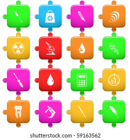 Vector set of puzzle