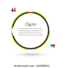 Vector set of quote forms template. Colorful bright backgrounds. Watercolor brush frame. Blank colorful speech bubbles. Business template for text information and print design.