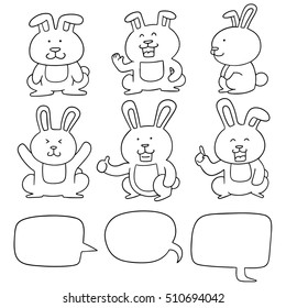 vector set of rabbit