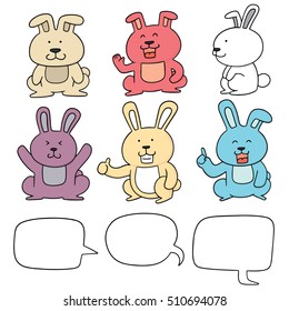 vector set of rabbit