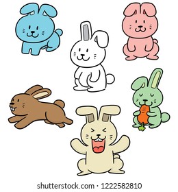 vector set of rabbits