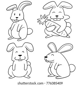 Vector Set Rabbits Stock Vector (Royalty Free) 776385409 | Shutterstock