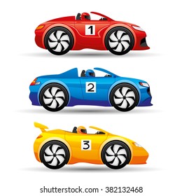 Similar Images, Stock Photos & Vectors of Vector set. Racing cars ...