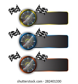 vector set of racing emblem motorsport concept