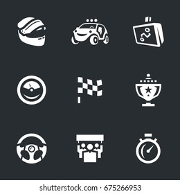 Vector Set of Rally Icons.