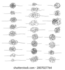 Vector Set of random chaotic lines.
