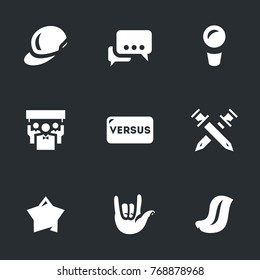 Vector Set of Rap Battle Icons.