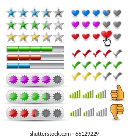 Vector set rating icon