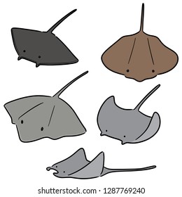 vector set of ray fish