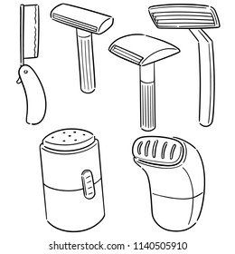 vector set of razor