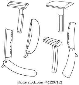 vector set of razor