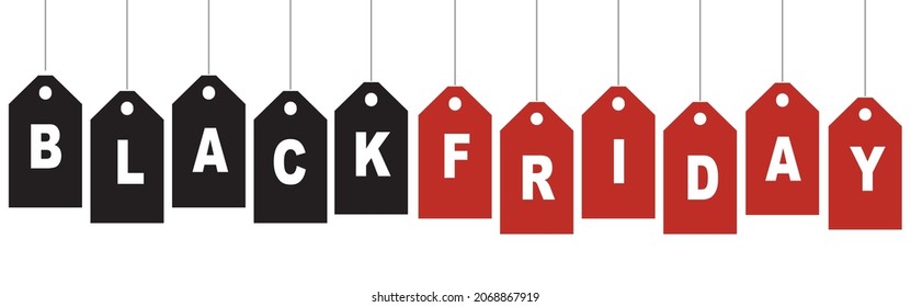 Vector set of realistic isolated blank price tag coupons for Black Friday sale for decoration and covering on the white background.