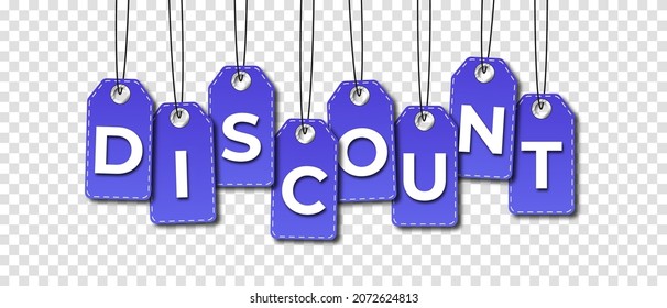 Vector set of realistic isolated blank price tag coupons for discount. Vector illustration