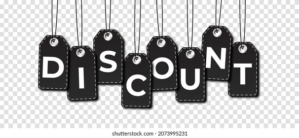 Vector set of realistic isolated blank price tag coupons for discount. Vector illustration