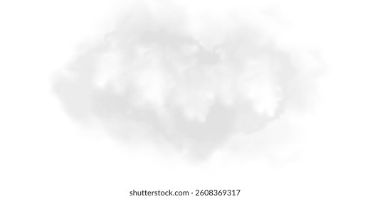 Vector set of realistic isolated cloud on the transparent background.